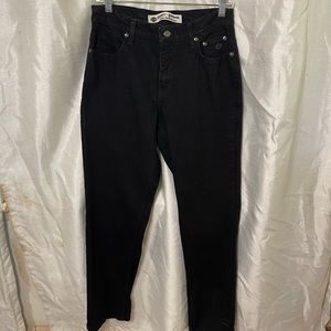 Harley Davidson Black Denim Straight Leg Biker Moto Jeans